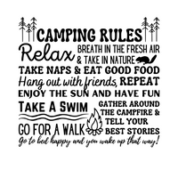 camping rules decal, camping rules decals, funny camping decal, funny camping rules decal, camping decals, camper decal, the best decal, canada decals, decal sticker, decal shop canada, decal shop usa