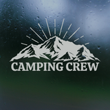 Camping Crew Mountain Scene Decal
