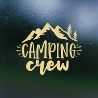 Die Cut Vinyl "Camping Crew" Decal - Car Decal, Truck Decal, Camper Decal