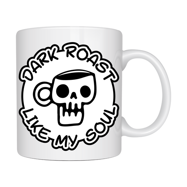 Dark Roast Coffee Lover Sticker for Car, Mug, Laptop, Mirror, Glass & More