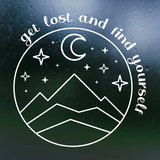 "Get Lost and Find Yourself" Outdoor Scene Decal