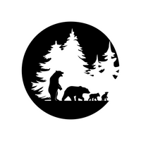 bear decal, camping decal, camper decal, bear scene decal, bear family decal, get decaled, decal shop