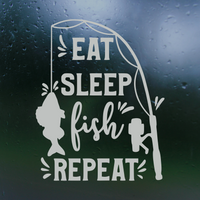 fishing decal, fishing car decal, fishing car decals , fishing truck decal, fishing sticker, funny decals, decal, decals, decal shop, decal shop canada, get decaled, fish car decal, fish truck decal, eat sleep fish repeat decal