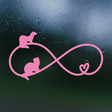 ferret lover infinity sign with hearts and ferrets decal by get decaled. ferret decal, ferret sticker, decal, sticker, bumper sticker, car sticker, laptop sticker, mug sticker, car decal, mug decal, glass sticker, mirror sticker, decal shop usa
