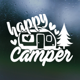 happy camper decal, camper decal, trailer decal, rv decal, motor home decal, vinyl decal sticker, vinyl stickers, get decaled