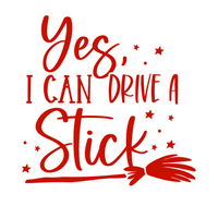 yes, i can drive stick halloween witch vinyl decal by get decaled. halloween, halloween decor, halloween decoration, diy halloween ideas, diy crafts, diy ideas, halloween ideas, decals, best decals.