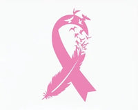 Breast Cancer Ribbon Dye Cut Decal