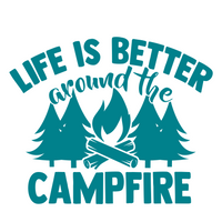 vinyl camper decal, camping decal, vinyl decals, camping quote decal, life is better around the fire decal, rv stickers, motor home decals