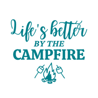 camper decal, camper decals, camping decal, caming theme decals, decal sticker, decal stickers, camping sticker, decal shop, get decaled, outdoor scene decal, campfire decal, campfire decals, dye cat vinyl campfire decal