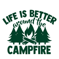 vinyl camper decal, camping decal, vinyl decals, camping quote decal, life is better around the fire decal, rv stickers, motor home decals