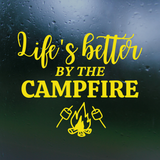 camper decal, camper decals, camping decal, caming theme decals, decal sticker, decal stickers, camping sticker, decal shop, get decaled, outdoor scene decal, campfire decal, campfire decals, dye cat vinyl campfire decal
