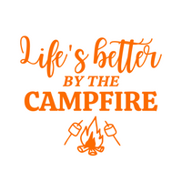 camper decal, camper decals, camping decal, caming theme decals, decal sticker, decal stickers, camping sticker, decal shop, get decaled, outdoor scene decal, campfire decal, campfire decals, dye cat vinyl campfire decal