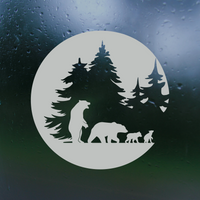bear decal, camping decal, camper decal, bear scene decal, bear family decal, get decaled, decal shop