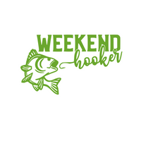 Dye Cut Vinyl Weekend Hooker Fishing Decal – Get Decaled