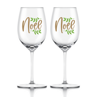 noel christmas wine glass decal by get decaled. christmas decor, holiday decor, diy christmas, diy christmas party, holiday party, diy christmas present, diy christmas party, christmas party, christmas wine glass.