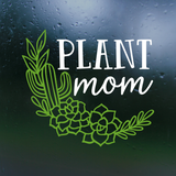plant mom, plant mom decal, decals, vinyl decal, stickers, sticker decal, get decaled, plant mom truck decal, plant mom car decal