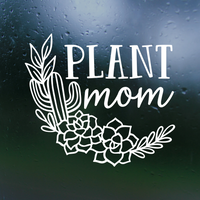 Succulent Plant Mom Vinyl Decal