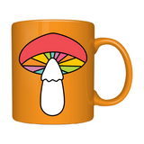 rainbow mushroom sticker for cars, laptop, mug, glass, mirror and more by get decaled. bumper sticker, car sticker, mug sticker, window sticker, glass sticker, mirror sticker, retro sticker, get decaled, decal shop usa, decal shop canada, best decals