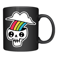 Rainbow Skull Sticker for Car, Mug, Laptop, Mirror & More
