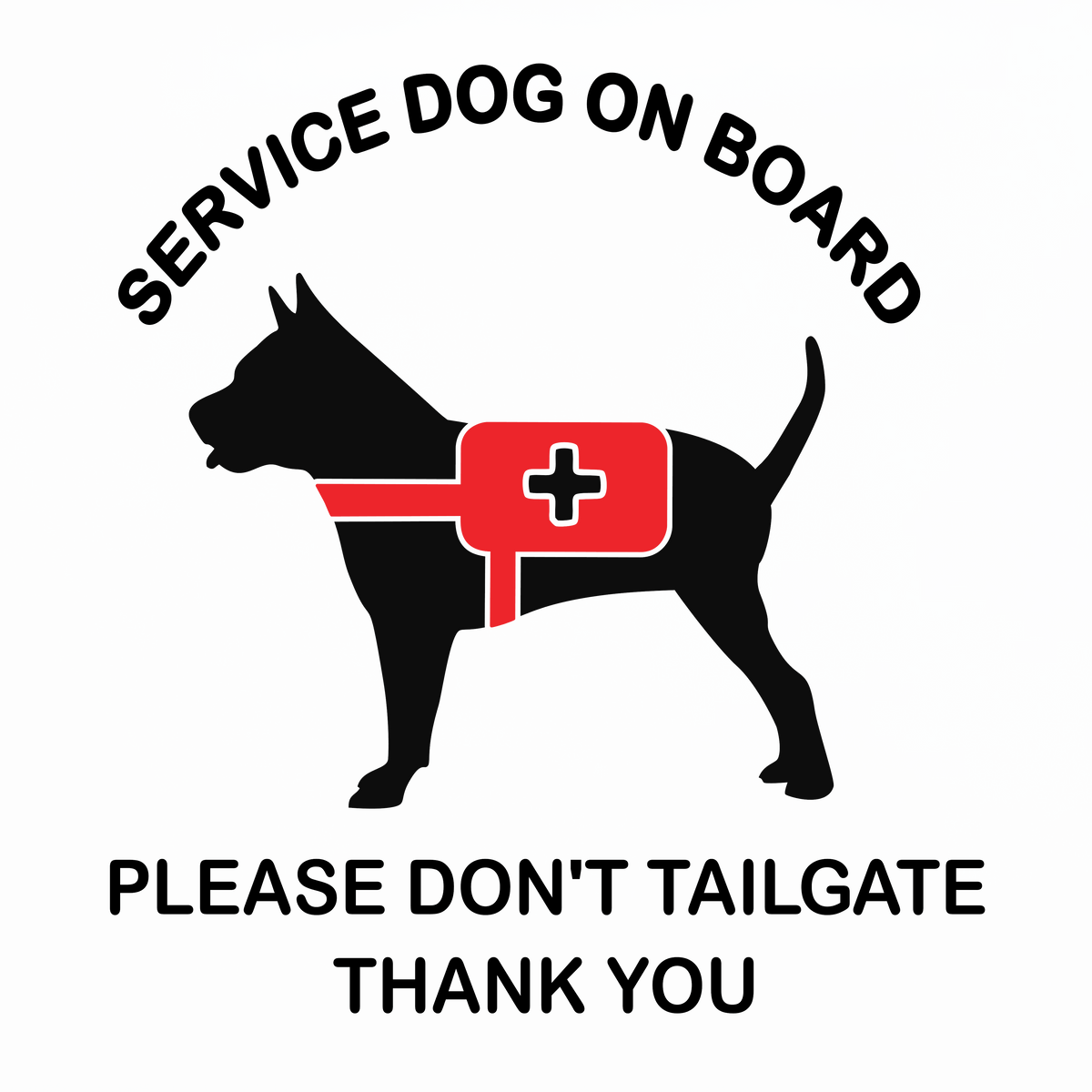 Dye Cut Service Dog On Board Decal Vol 2 – Get Decaled