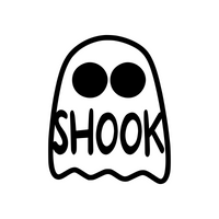 funny shook ghost halloween decal by get decaled. diy halloween, diy halloween decor, diy halloween craft, diy halloween ideas, halloween crafts, halloween ideas, halloween decor, halloween decorations, diy halloween decorations