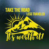 Take The Road Less Traveled Camping Decal for Car, Truck, RV, Windshield & More
