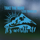 Take The Road Less Traveled Camping Decal for Car, Truck, RV, Windshield & More