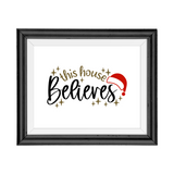 this house believes christmas holiday decal by get decaled. christmas crafts, christmas diy, christmas decal, holiday craft, holiday diy, holiday decal, diy christmas gift, diy christmas craft, diy holiday gift