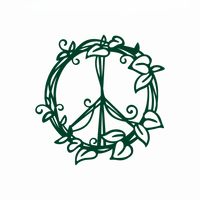 Peace Sign Vine Dye Cut Decal
