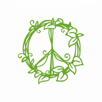 Peace Sign Vine Dye Cut Decal