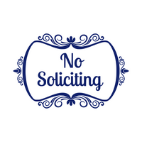 no soliciting, no soliciting sign, no soliciting decal, decals, no soliciting sticker, no soliciting wall decal