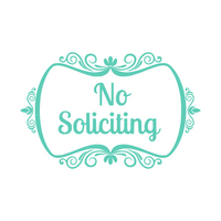 No Soliciting Home Decor Decal For Front Door