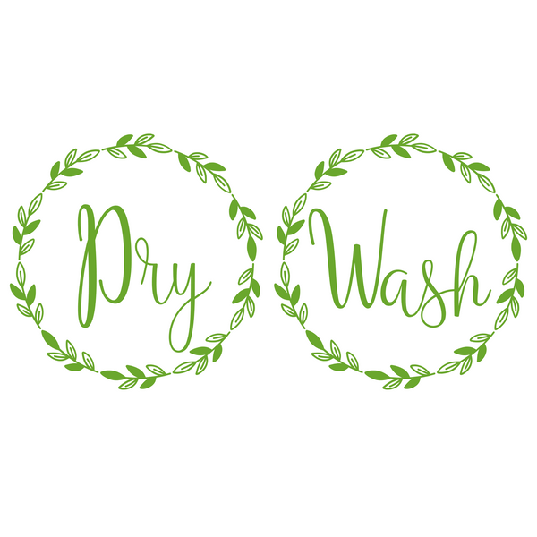 Washer & Dryer Wreath DIY Home Decor Decal Pack