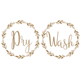 Washer & Dryer Wreath DIY Home Decor Decal Pack