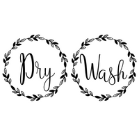 Washer & Dryer Wreath DIY Home Decor Decal Pack