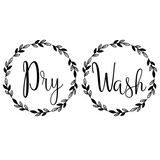Washer & Dryer Wreath DIY Home Decor Decal Pack