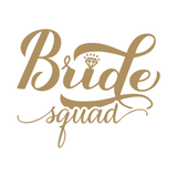 dye cut vinyl bride squad decal for weddings by get decaled. wedding party, bridesmaids, wedding decor, diy wedding, diy wedding decor, wedding decorations, bachelorette party, wedding ideas, best decals, wedding decals.